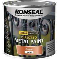 Ronseal Direct to Metal Paint Copper Satin 250ml