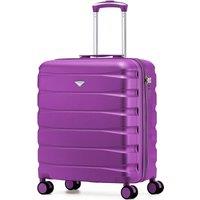 Flight Knight Lightweight Travel Suitcase 56x45x25cm|Hard Shell Carry On Luggage in Purple | Size: Cabin