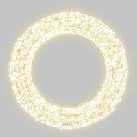 Pegdev Elegant Christmas Wreath Pre Lit LED Decoration 1440 Warm White LEDs 50cm Timer