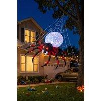 Living and Home 7 FT Halloween Inflatable Giant Spider with Built-in LED Lights