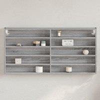 Berkfield Home Vitrine Cabinet Grey Sonoma 100x8.5x50 cm Engineered Wood