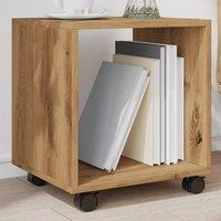 Berkfield Home vidaXL Rolling Cabinet Artisian Oak 37x33x42.5 cm Engineered Wood in Brown