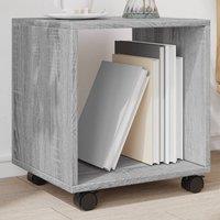Berkfield Home vidaXL Rolling Cabinet Grey Sonoma 37x33x42.5 cm Engineered Wood in Grey