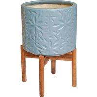 Ivyline Aspen Flower Dusty Blue Planter H40cm D28cm | Size: Large