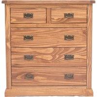 Cabinet Bits Tirolo 5 Drawer Chest of Drawers Bras Drop Handle in Brown