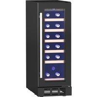 HOMCOM Freestanding / Built-in Wine Cooler Fridge, 19 Bottle, Black