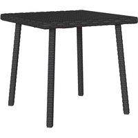 Berkfield Home Garden Coffee Table Rectangular Black 40x40x37 cm Poly Rattan | Size: 40 x 40 x 37 cm