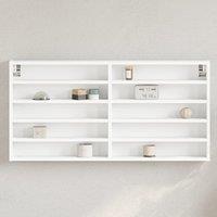 Berkfield Home Vitrine Cabinet White 100x8.5x50 cm Engineered Wood