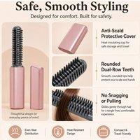 BluCore Smart Mini Cordless Heated Styling Comb in Beigie