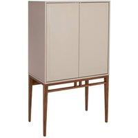 Angel Cerda High Sideboard, Walnut & Beige, 90 x 40 x 150 cm in Beige