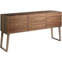 Angel Cerda Walnut Sideboard, 160x40x80 cm 2 Drawers & 2 Doors in Brown | Size: 160 x 40 x 80 cm