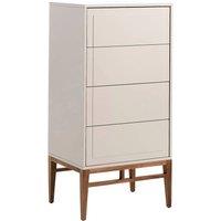 Angel Cerda Chiffonier, Beige & Walnut Wood, 4 Drawers, 120 cm High