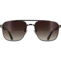 Police Men's Aviator Shiny Gunmetal Green Gradient SPL890M Origins 3 in Grey