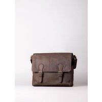 Lakeland Leather Men's 'Hutton' Leather Messenger Bag in Chocolate