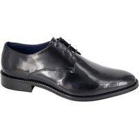 Roamers Men's Plain Leather Gibson Shoes in Black | Size: 11