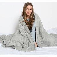 OHS Supersoft Sensory 10kg Weighted Blanket Sleep Therapy in Silver | Size: 150 cm 200 cm