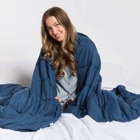OHS Supersoft Sensory 10kg Weighted Blanket Sleep Therapy in Navy | Size: 150 cm 200 cm