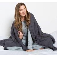 OHS Supersoft Sensory 10kg Weighted Blanket Sleep Therapy in Charcoal | Size: 150 cm 200 cm