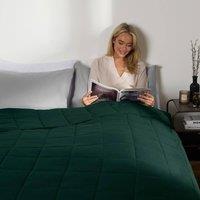 OHS Supersoft Sensory 10kg Weighted Blanket Sleep Therapy in Dark Green | Size: 150 cm 200 cm