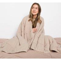 OHS Supersoft Sensory 10kg Weighted Blanket Sleep Therapy in Natural | Size: 150 cm 200 cm