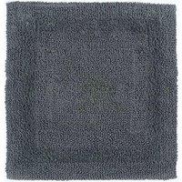 Homescapes Luxury Square Bath Mat 1600GSM 100% Cotton Reversible Shower Mat, 50cm in Grey