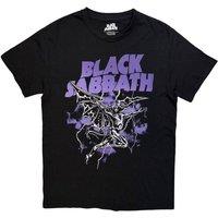 Rock Off officially Licensed Products Black Sabbath Henry Lightning Purple T-Shirt | Size: Medium