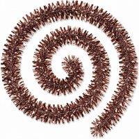 Shatchi 2m Chunky Brown Tinsel Garland Christmas Decoration | Size: 2 Pack