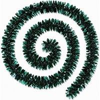 Shatchi 2m Emerald Chunky Christmas Tinsel Garland | Size: 4 Pack