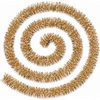 Shatchi 2m Chunky Tinsel Garland Warm Gold Christmas Decoration | Size: 4 Pack