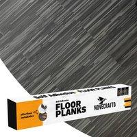 Novecrafto Self Adhesive Floor Planks 10 Pcs Cover 1.39m Peel & Stick Floor Tiles - Wood Effect Vinyl Flooring in Dark Grey