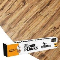 Novecrafto Self Adhesive Floor Planks 10 Pcs Cover 1.39m Peel & Stick Floor Tiles - Wood Effect Vinyl Flooring in Natural