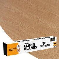 Novecrafto Self Adhesive Floor Planks Pack of 10 Peel & Stick Vinyl Flooring (91.4x15.2cm) in Natural | Size: 91.4x15.2 cm