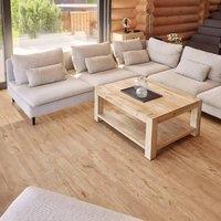 Novecrafto Self Adhesive Floor Planks Pack of 10 Peel & Stick Vinyl Flooring (91.4x15.2cm) in Khaki | Size: 91.4x15.2 cm