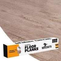 Novecrafto Self Adhesive Floor Planks Pack of 10 Peel & Stick Vinyl Flooring (91.4x15.2cm) in Light Oak | Size: 91.4x15.2 cm