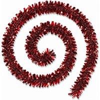 Shatchi 2m Red Chunky Tinsel Garaland Christmas Decoration | Size: 1 Pack