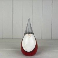 KDMD Handcrafted Red/grey Ceramic Santa - 21mm in Grey