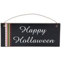 KDMD 6 Designs Halloween MDF Black Wall Plaque. 2 Pack