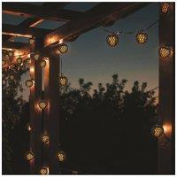 KDMD Flickering Bulb Solar Hanging Lantern Lights in Yellow