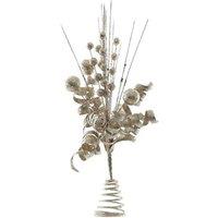 KDMD Glitter Ribbon Explosion Tree Topper - 40cm 2 Pack in Silver