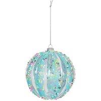 KDMD Turquoise Decorative Bauble 10cm