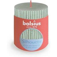 KDMD Jade Green Bolsius Rustic Silhouette Pillar Candle 80 x 68mm