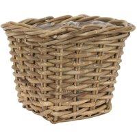 KDMD Square Conical Basket with Liner in Light Brown