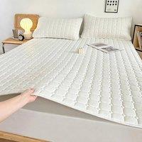 EONLION Small Double Bedspread Extra Deep Quilted Mattress Protector in White