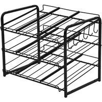 KORVIXA Metal Can Storage Rack 3-Tier Can Organizer Holder in Black | Size: 900mm