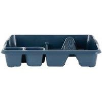 PAWNORA Navy Blue Kitchen Sink Dish Drainer Cutlery Plate Holder
