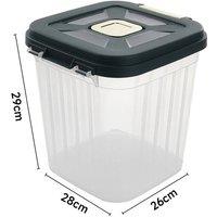 PAWNORA 5kg Clear Pet Food Storage Bin on Wheels Dry Feed Container