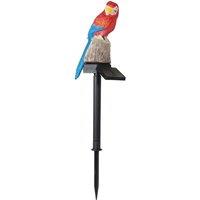 NESTLUNE LED Solar Powered Multi Coloured Parrot Stake Light | Size: 100 cm x 15 cm