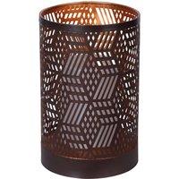 NESTLUNE Lighting Solar LED Table Light in Brown