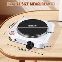 NESTLUNE New Electric Hot Plate Portable Single Table Top in White | Size: 100 cm x 60 cm