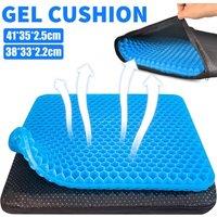 NESTLUNE Blue (41*35*2.5CM) Gel Seat Cushion, Double Thick Soft Cushion | Size: 100 cm x 190 cm